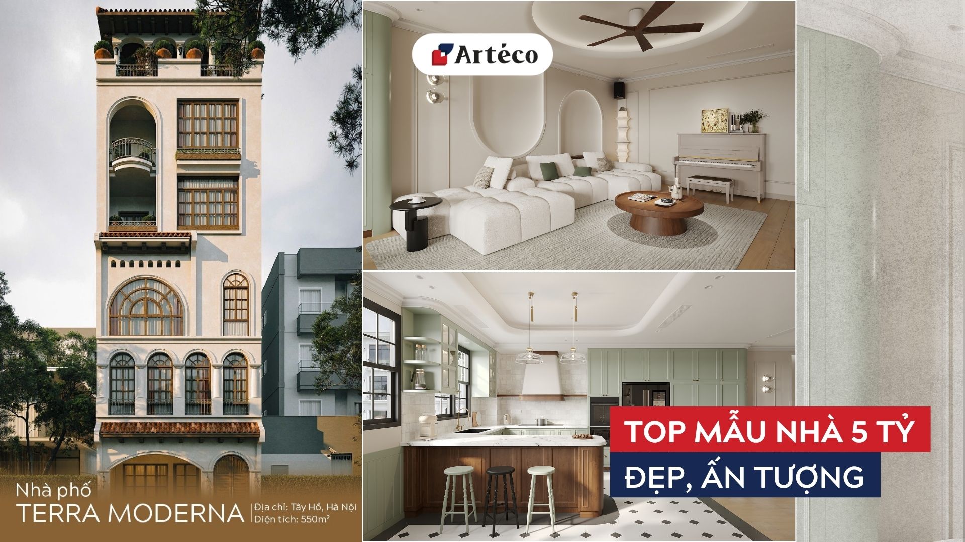 Xây nhà 5 tỷ sang trọng với các mẫu thiết kế đẹp nhất