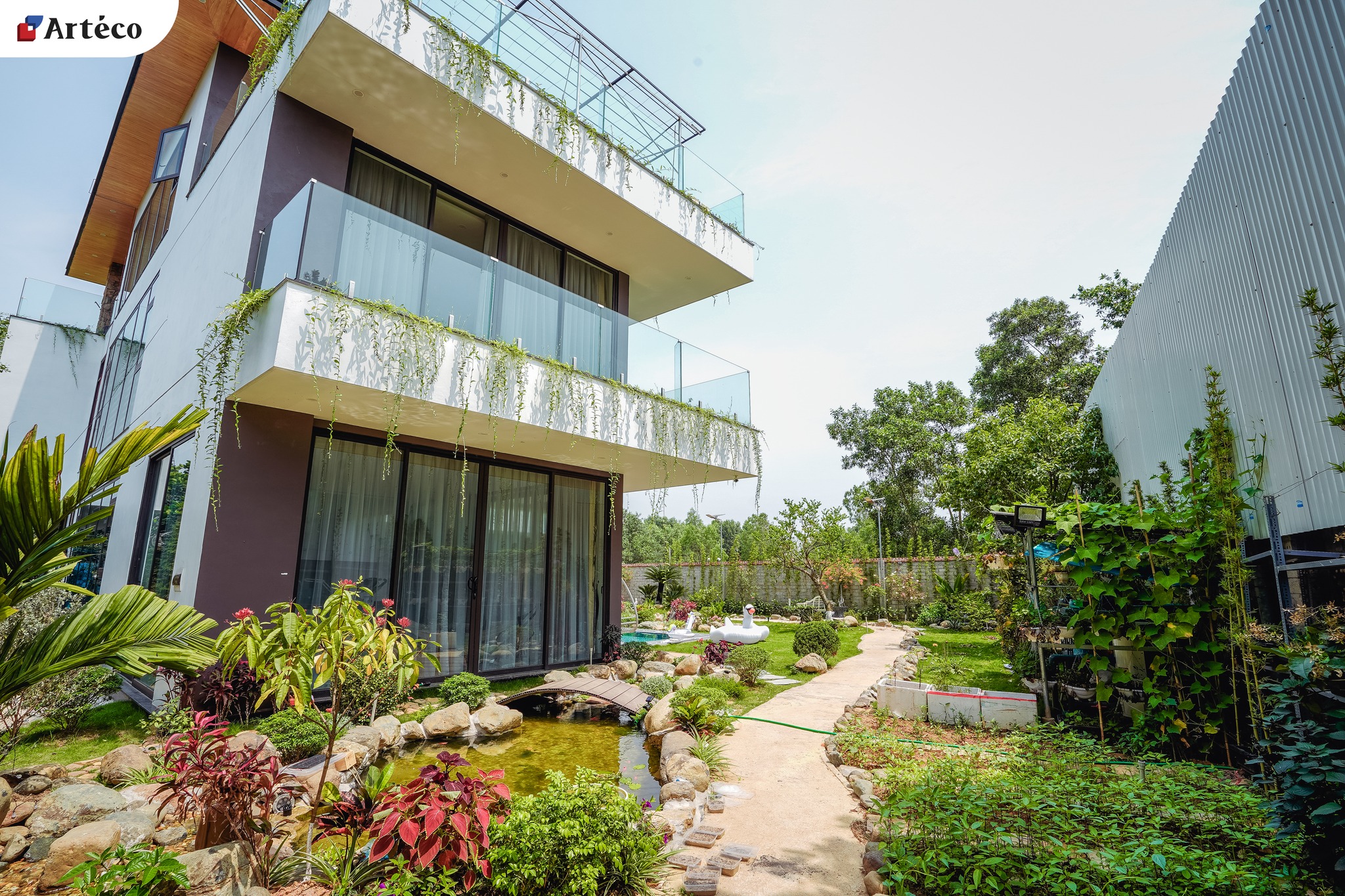 Mẫu sân vườn đẹp cho biệt thự hiện đại