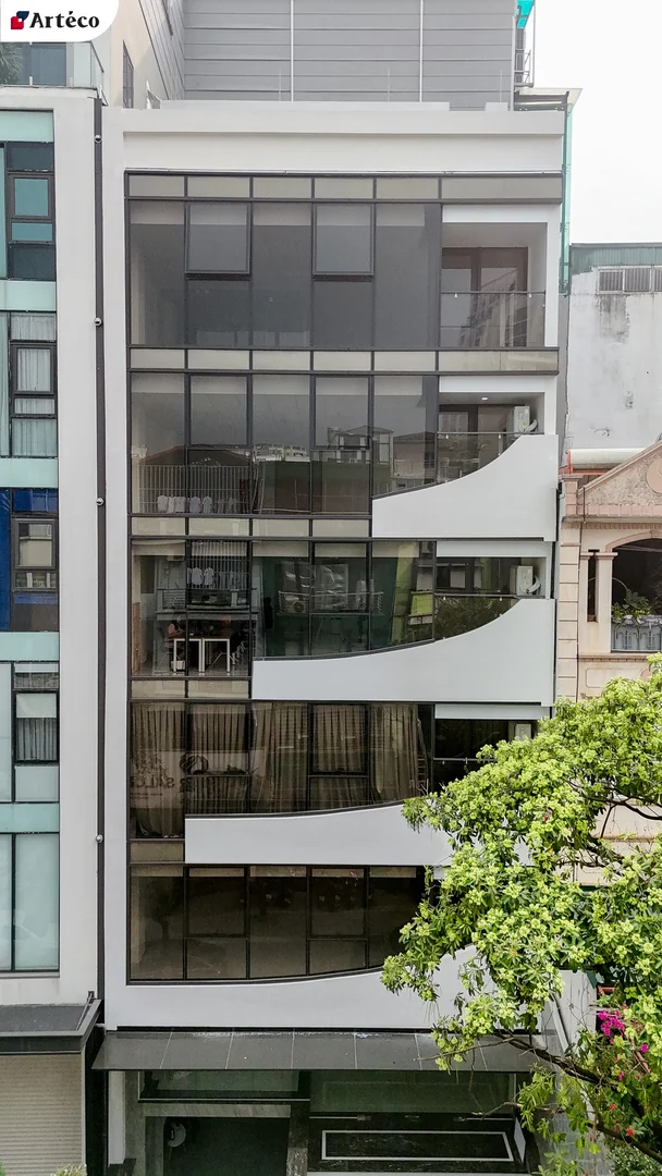 Mẫu thiết kế nhà phố mặt tiền 10m kết hợp cho thuê văn phòng