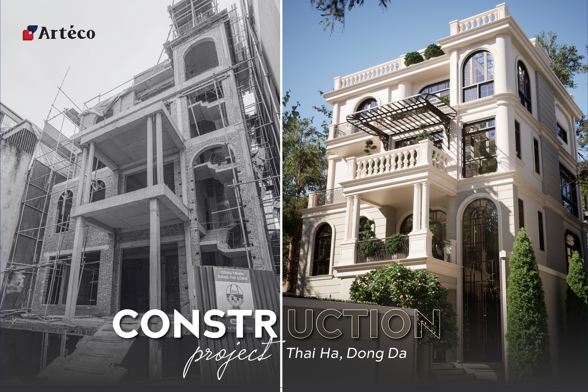 Mẫu biệt thự tân cổ điểm kiểu Pháp