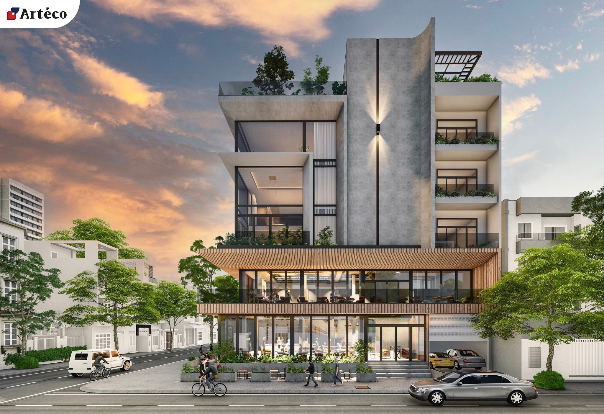 mau-nha-van-phong-5-tang-ket-hop-quan-cafe