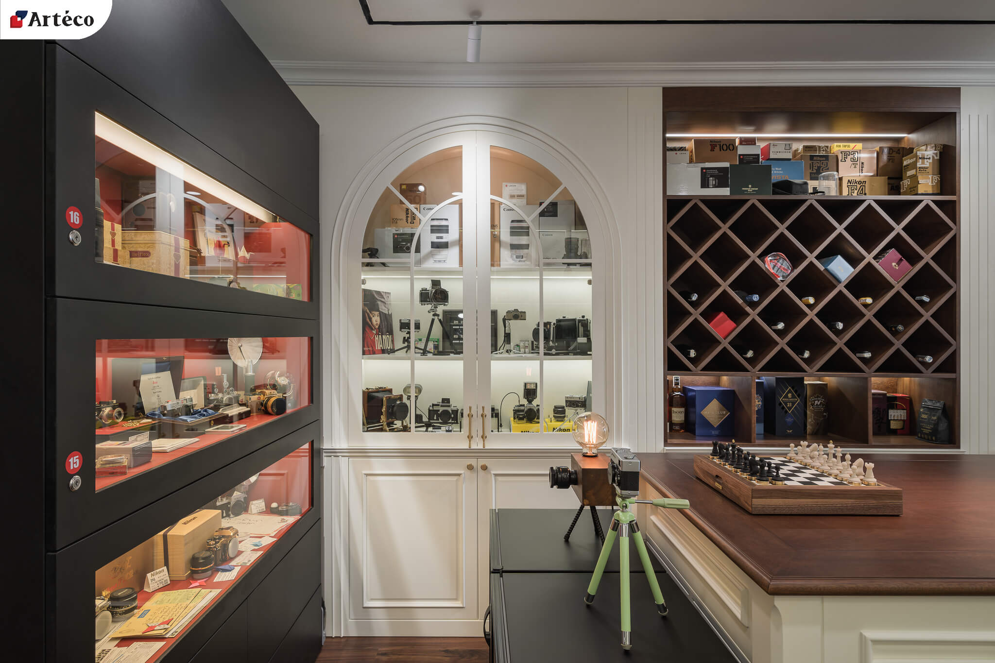 nha-pho-cong-nghe-pieris-house-voi-phong-trung-bay