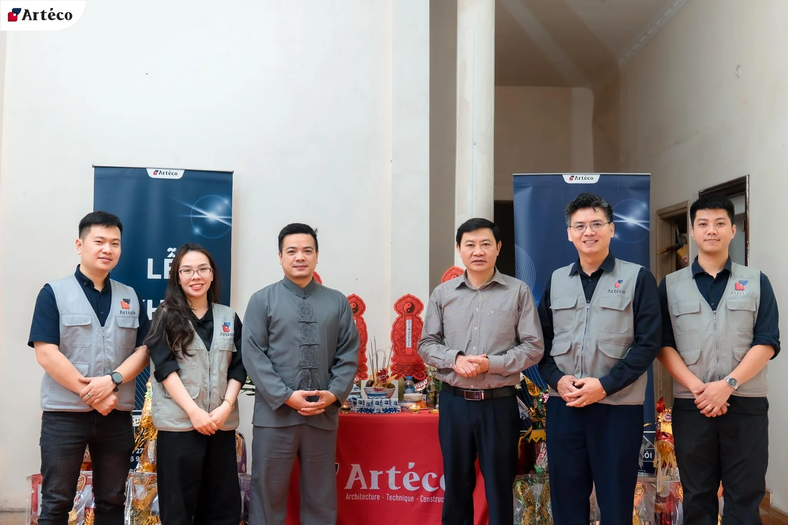 Lễ khởi công biệt thự 5 tầng do Arteco phụ trách tại phố Trần Quốc Hoàn