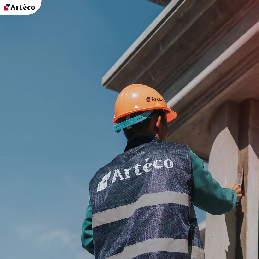 Arteco - Hình ảnh công nhân thi công dự án biệt thự Thái Hà